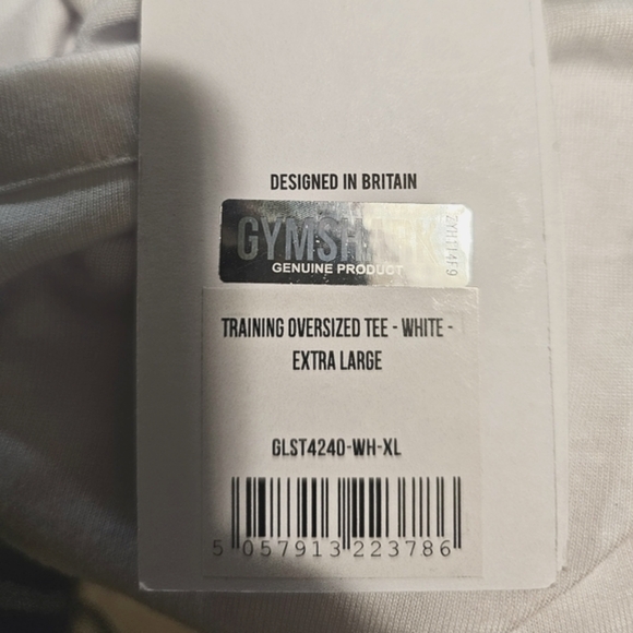 Gymshark Training Oversized Essential Tee - White Sz: XL - Picture 9 of 11